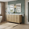 Custom image for White Oak with Brushed Nickel Trim / White Cultured Marble / No Mirror