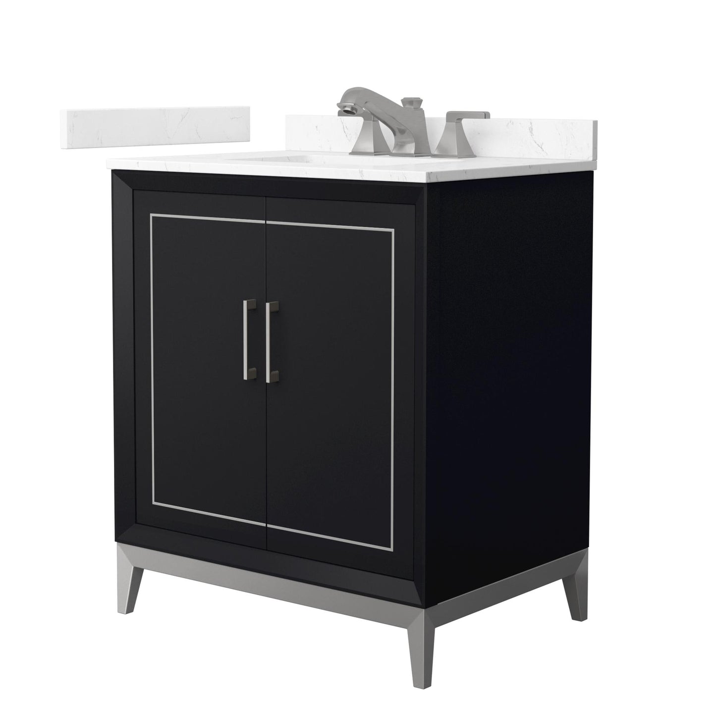 Marlena Bathroom Vanity with Countertop 30 inch Single Sink 3-hole Faucet Setup