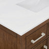 Custom image for Dark Oak with Brushed Nickel Trim / White Cultured Marble / No Mirror