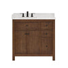 Custom image for Dark Walnut with Matte Black Trim / Carrara Cultured Marble / No Mirror