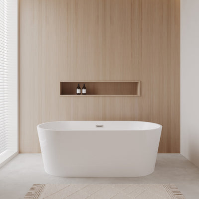 Carissa Freestanding Acrylic Bathtub No Faucet 67 inch