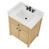 Custom image for Scandinavian Oak with Matte Black Trim / Giotto Quartz / No Mirror