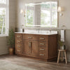 Custom image for Dark Oak with Brushed Nickel Trim / White Quartz / No Mirror