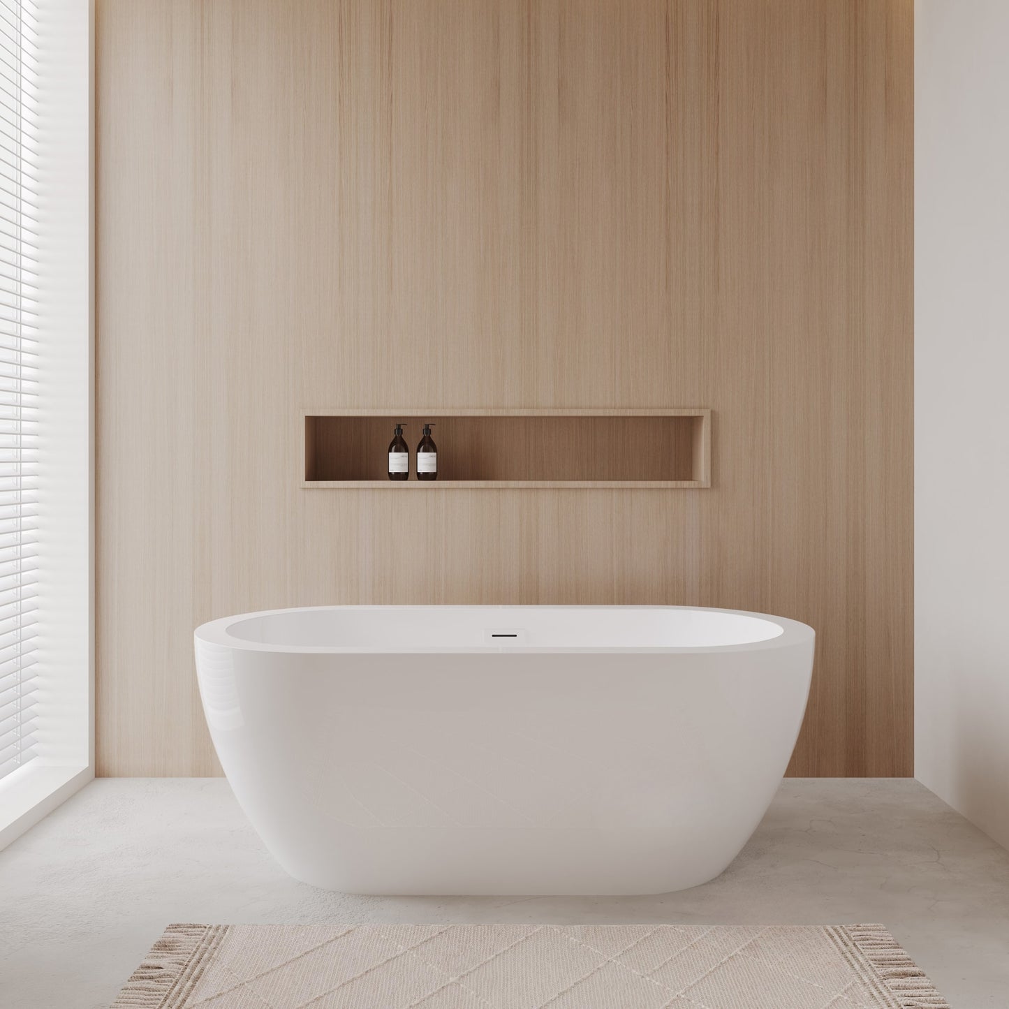 Soho Freestanding Acrylic Bathtub No Faucet 60 inch