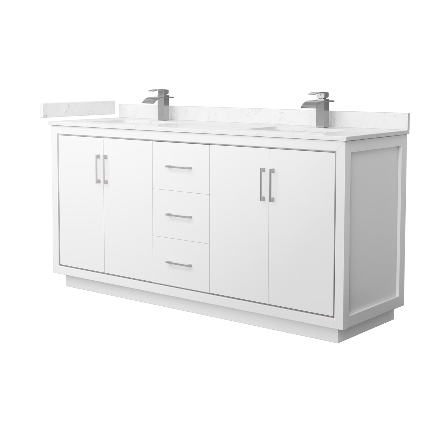 Icon Bathroom Vanity with Countertop 72 inch Double Sink Single hole Faucet Setup