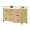 Custom image for Scandinavian Oak with Matte Black Trim / White Quartz / No Mirror