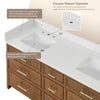 Custom image for Toasted Walnut with Satin Bronze Trim / White Quartz / No Mirror