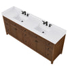 Custom image for Dark Walnut with Matte Black Trim / White Cultured Marble / No Mirror