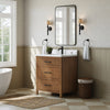 Custom image for Toasted Walnut with Matte Black Trim / Giotto Quartz / No Mirror