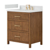 Custom image for Toasted Walnut with Satin Bronze Trim / Giotto Quartz / No Mirror