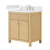 Custom image for Scandinavian Oak with Brushed Nickel Trim / White Quartz / No Mirror