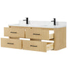 Custom image for Scandinavian Oak with Matte Black Trim / Giotto Quartz / No Mirror