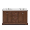 Custom image for Dark Walnut with Polished Chrome Trim / White Quartz / No Mirror