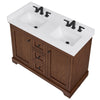 Custom image for Dark Walnut with Matte Black Trim / White Cultured Marble / No Mirror