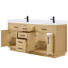 Custom image for Rift Oak with Matte Black Trim / White Cultured Marble / No Mirror