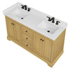 Custom image for Honey Oak with Matte Black Trim / White Quartz / No Mirror