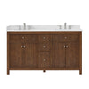 Custom image for Dark Walnut with Brushed Nickel Trim / Carrara Cultured Marble / No Mirror