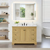 Custom image for Honey Oak with Matte Black Trim / White Cultured Marble / No Mirror
