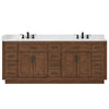 Custom image for Dark Oak with Matte Black Trim / White Quartz / No Mirror