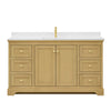 Custom image for Honey Oak with Brushed Gold Trim / Giotto Quartz / No Mirror