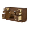 Custom image for Dark Oak with Brushed Gold Trim / No Mirror
