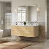 Custom image for Scandinavian Oak with Brushed Nickel Trim / White Quartz / No Mirror