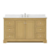 Custom image for Honey Oak with Polished Chrome Trim / Carrara Cultured Marble / No Mirror