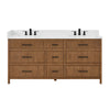 Custom image for Toasted Walnut with Matte Black Trim / White Quartz / No Mirror