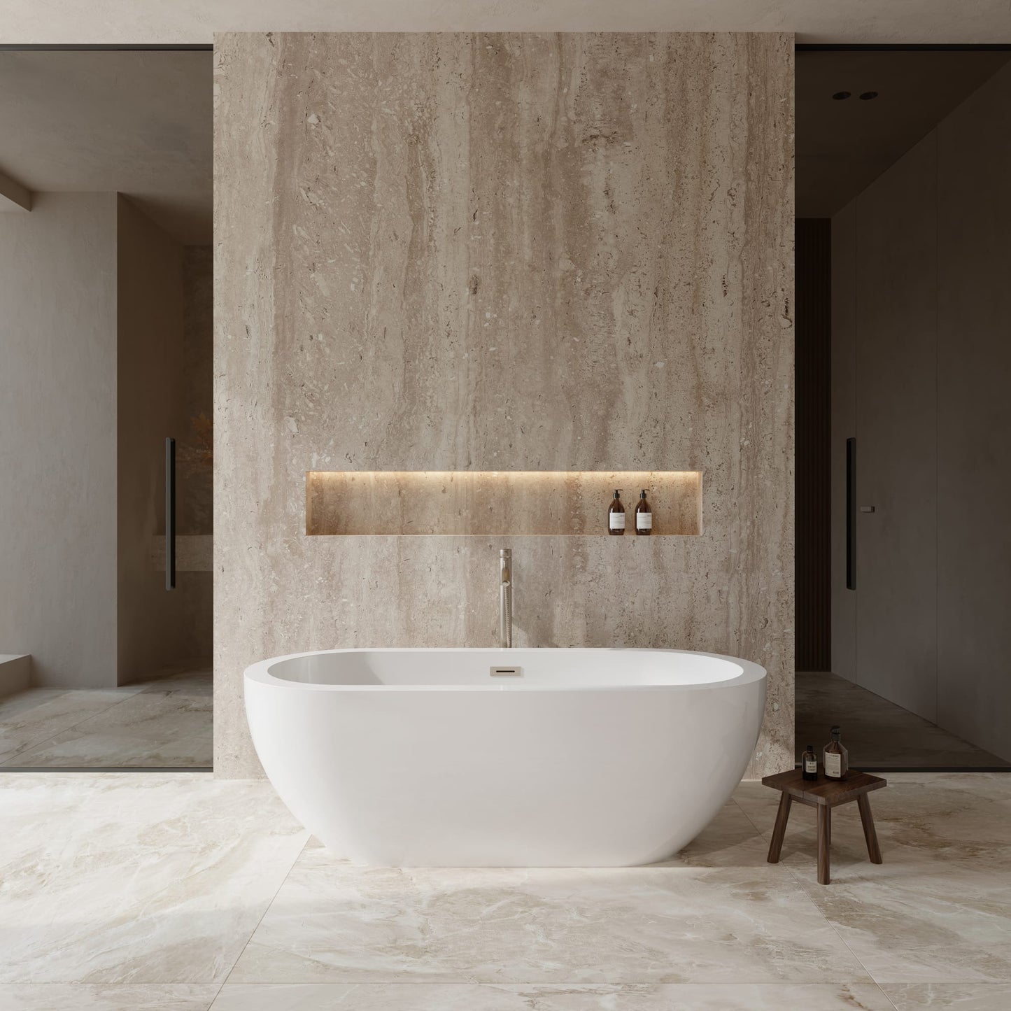 Soho Freestanding Acrylic Bathtub With Faucet 68 inch