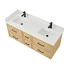 Custom image for Scandinavian Oak with Matte Black Trim / White Quartz / No Mirror
