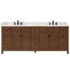 Custom image for Dark Walnut with Matte Black Trim / White Quartz / No Mirror