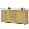 Custom image for Honey Oak with Matte Black Trim / White Cultured Marble / No Mirror