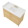 Custom image for Scandinavian Oak with Satin Bronze Trim / White Quartz / No Mirror