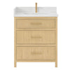 Custom image for Scandinavian Oak with Satin Bronze Trim / Giotto Quartz / No Mirror