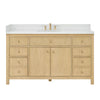 Custom image for Scandinavian Oak with Satin Bronze Trim / White Quartz / No Mirror