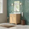 Custom image for Scandinavian Oak with Brushed Nickel Trim / Giotto Quartz / No Mirror