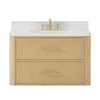 Custom image for Scandinavian Oak with Satin Bronze Trim / Giotto Quartz / No Mirror