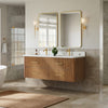 Custom image for Toasted Walnut with Satin Bronze Trim / White Quartz / No Mirror