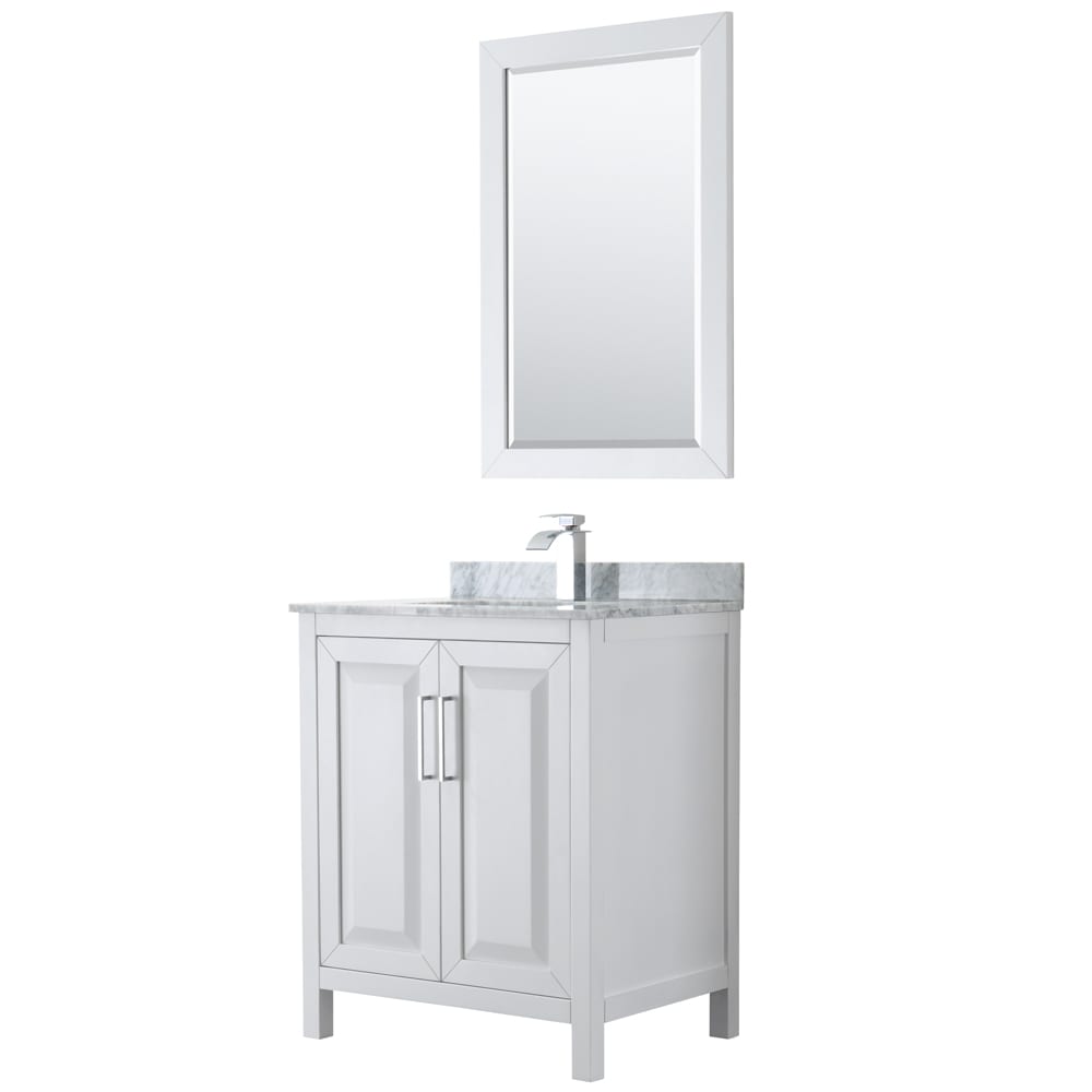 Daria Bathroom Vanity with Countertop 30 inch Single Sink Single hole Faucet Setup