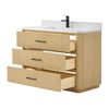 Custom image for Scandinavian Oak with Matte Black Trim / Giotto Quartz / No Mirror
