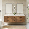 Custom image for Toasted Walnut with Matte Black Trim / White Quartz / No Mirror