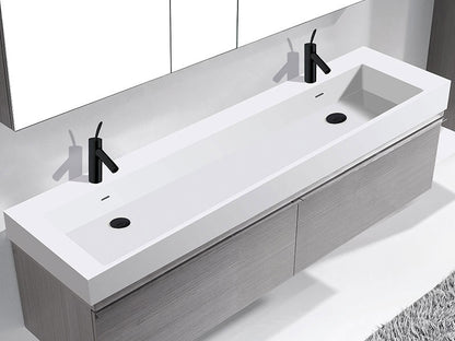 X-Stone Trough Sink, 72" x 18" x 4-1/2"