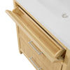Custom image for Scandinavian Oak with Brushed Nickel Trim / White Quartz / No Mirror