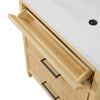 Custom image for Scandinavian Oak with Matte Black Trim / White Quartz / No Mirror