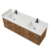 Custom image for Toasted Walnut with Matte Black Trim / White Quartz / No Mirror
