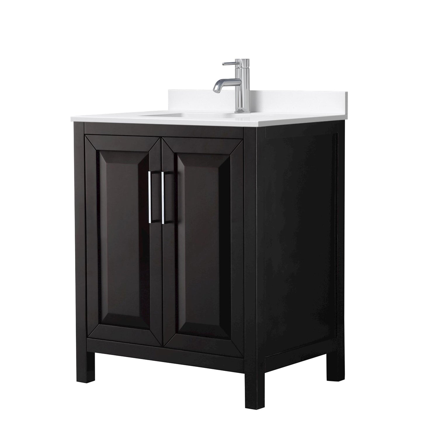 Daria Bathroom Vanity with Countertop 30 inch Single Sink Single hole Faucet Setup
