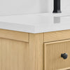 Custom image for Scandinavian Oak with Matte Black Trim / Giotto Quartz / No Mirror