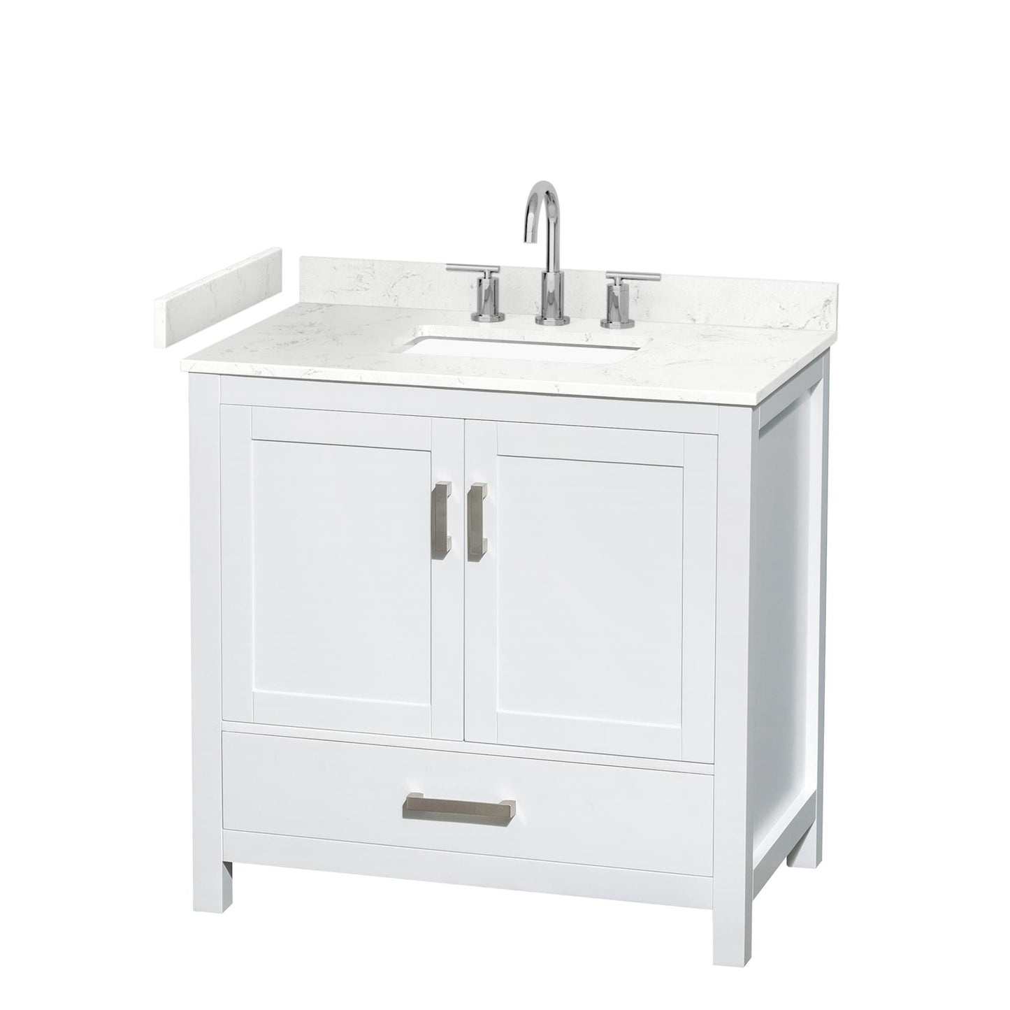 Sheffield Bathroom Vanity with Countertop 36 inch Single Sink 3-hole Faucet Setup
