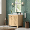 Custom image for Scandinavian Oak with Matte Black Trim / White Quartz / No Mirror