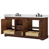 Custom image for Dark Walnut with Matte Black Trim / Giotto Quartz / No Mirror